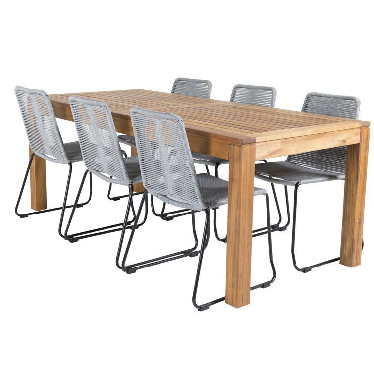 Hykkon Braeden Rectangular 6 Person 200cm Long Dining Set Wayfair.co.uk